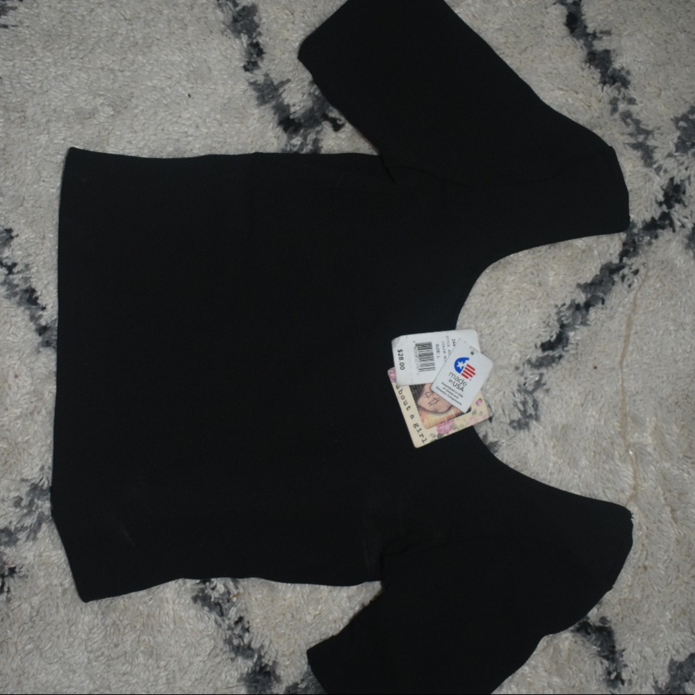 Brand new with tags black crop top